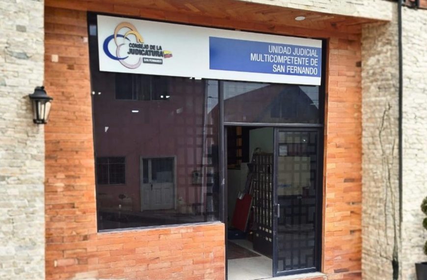 Reubicación de la Unidad Judicial de San Fernando optimiza recursos y servicio a la ciudadanía